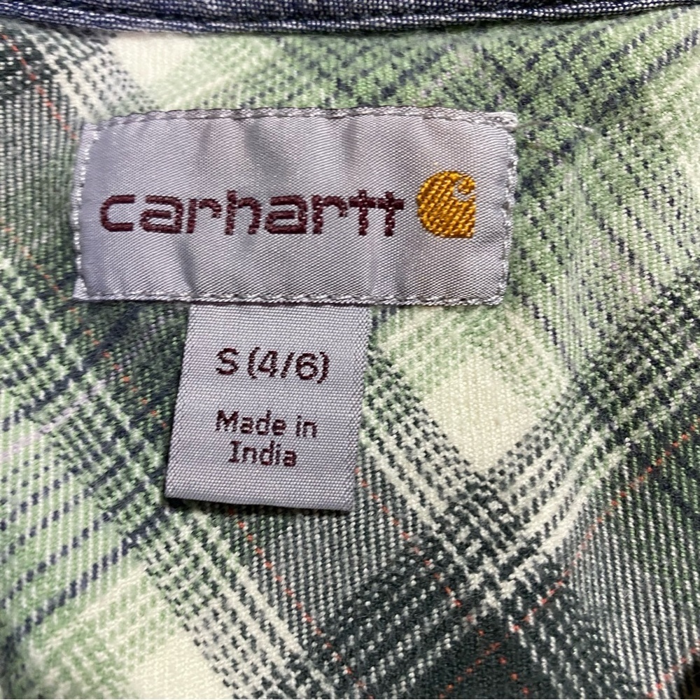 Carhartt Green Plaid Button Down Shirt - Picture 6 of 14